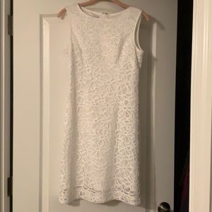 Pure white mini dress